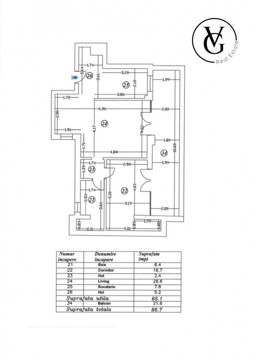 Apartament 2 camere - Terasa spatioasa - Zona Floreasca