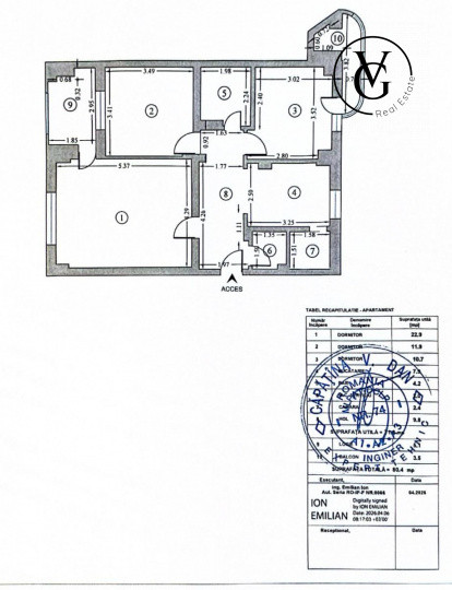 Apartament 3 camere - Mircea Voda - Centrala proprie 