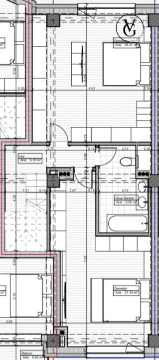 Apartament tip duplex | 3 camere + 3 bai | NAKA FZ12